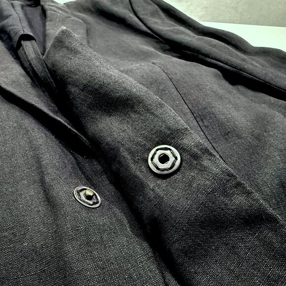 By Tomoaki Okaniwa  - The Viridi-anne Black Linen Men's Jacket, Japanese Size 3 - Picture 8 of 16